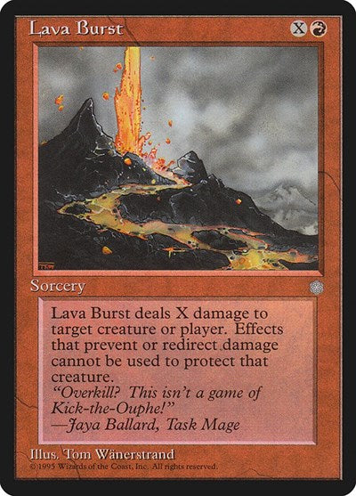 1995 Magic: The Gathering: Ice Age (ICE) - Lava Burst (#198, Common) (, Near Mint)