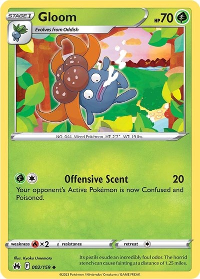 2023 Pokemon: SWSH: Crown Zenith (CRZ) - Gloom (#002/159, Uncommon) (, Near Mint)