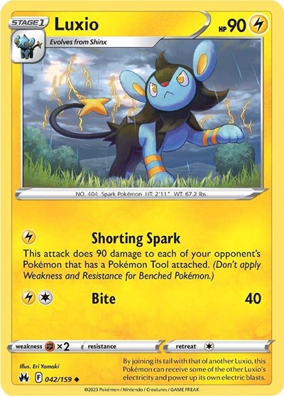 2023 Pokemon: SWSH: Crown Zenith (CRZ) - Luxio 42 (#042/159, Uncommon) (, Near Mint)