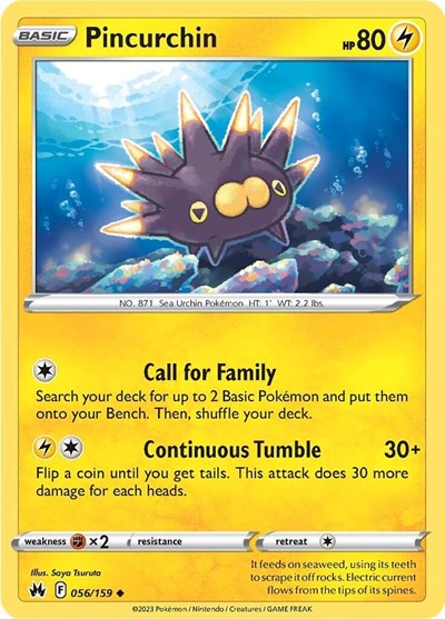 2023 Pokemon: SWSH: Crown Zenith (CRZ) - Pincurchin (#056/159, Uncommon) (, Near Mint)