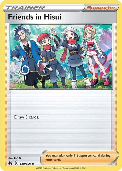 2023 Pokemon: SWSH: Crown Zenith (CRZ) - Friends in Hisui (#130/159, Uncommon) (, Near Mint)