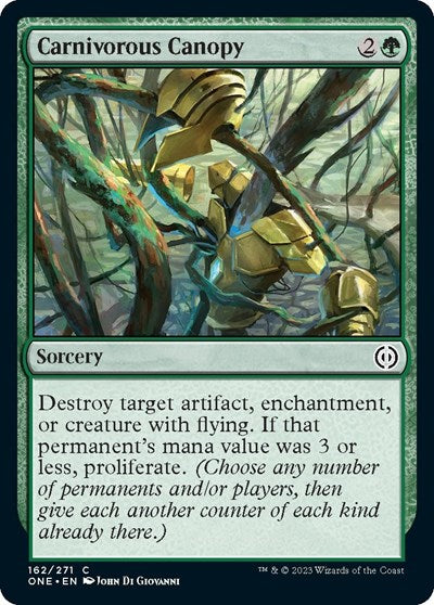 2023 Magic: The Gathering: Phyrexia: All Will Be One (ONE) - Carnivorous Canopy (#162, Common) (, Near Mint)