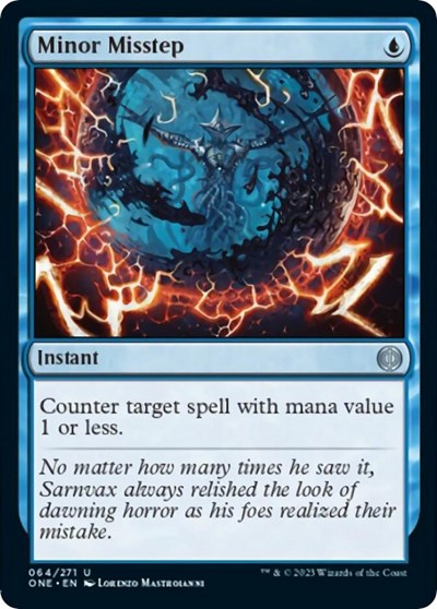 2023 Magic: The Gathering: Phyrexia: All Will Be One (ONE) - Minor Misstep (#64, Uncommon) (, Near Mint)