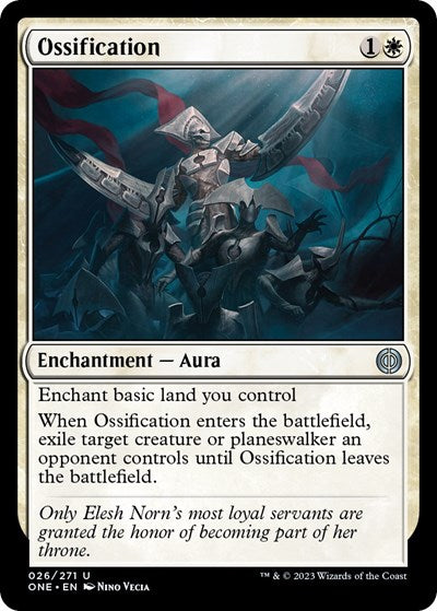 2023 Magic: The Gathering: Phyrexia: All Will Be One (ONE) - Ossification (#26, Uncommon) (, Near Mint)