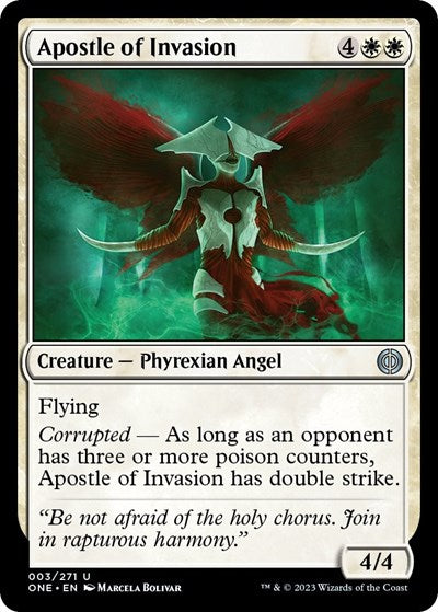 2023 Magic: The Gathering: Phyrexia: All Will Be One (ONE) - Apostle of Invasion (#3, Uncommon) (, Near Mint)