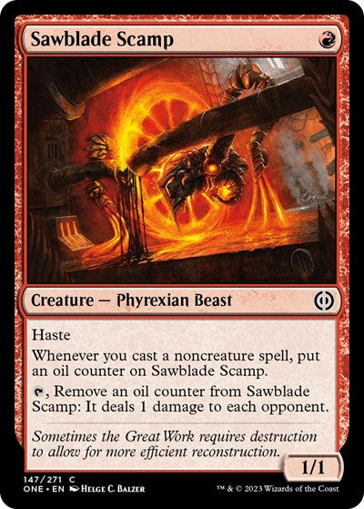 2023 Magic: The Gathering: Phyrexia: All Will Be One (ONE) - Sawblade Scamp (#147, Common) (, Near Mint)