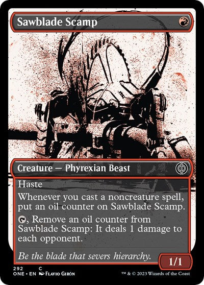 2023 Magic: The Gathering: Phyrexia: All Will Be One (ONE) - Sawblade Scamp Showcase (#292, Common) (, Near Mint)