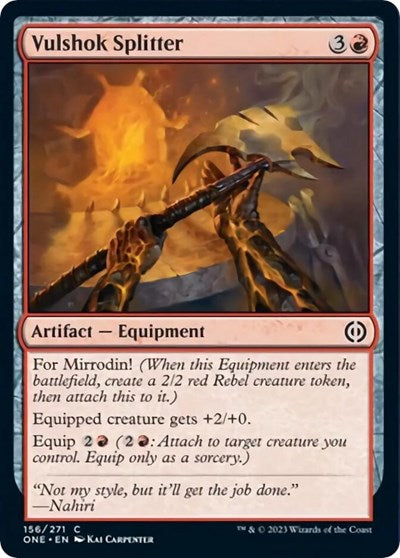 2023 Magic: The Gathering: Phyrexia: All Will Be One (ONE) - Vulshok Splitter (#156, Common) (, Near Mint)