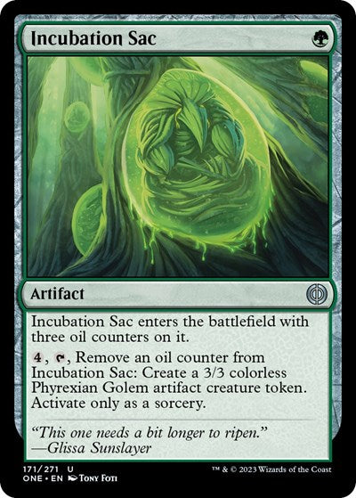 2023 Magic: The Gathering: Phyrexia: All Will Be One (ONE) - Incubation Sac (#171, Uncommon) (, Lightly Played)