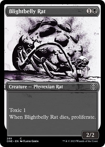 2023 Magic: The Gathering: Phyrexia: All Will Be One (ONE) - Blightbelly Rat Showcase (#289, Common)