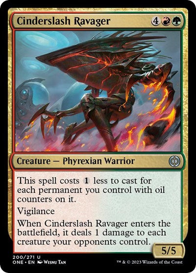 2023 Magic: The Gathering: Phyrexia: All Will Be One (ONE) - Cinderslash Ravager (#200, Uncommon) (, Near Mint)