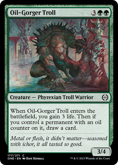 2023 Magic: The Gathering: Phyrexia: All Will Be One (ONE) - Oil Gorger Troll (#177, Common) (, Near Mint)