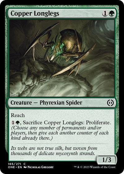2023 Magic: The Gathering: Phyrexia: All Will Be One (ONE) - Copper Longlegs (#165, Common) (, Near Mint)