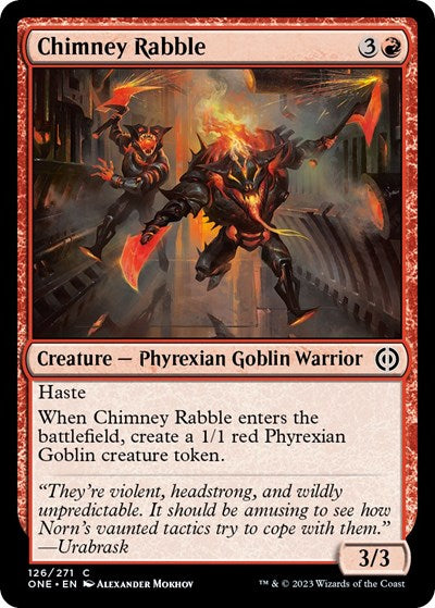 2023 Magic: The Gathering: Phyrexia: All Will Be One (ONE) - Chimney Rabble (#126, Common) (, Near Mint)