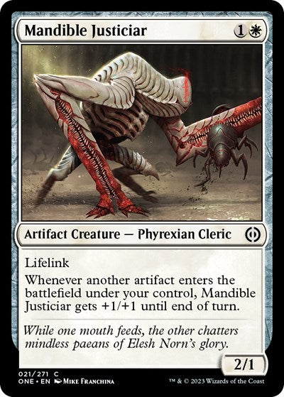 2023 Magic: The Gathering: Phyrexia: All Will Be One (ONE) - Mandible Justiciar (#21, Common) (, Near Mint)