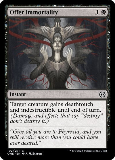 2023 Magic: The Gathering: Phyrexia: All Will Be One (ONE) - Offer Immortality (#102, Common) (, Near Mint)