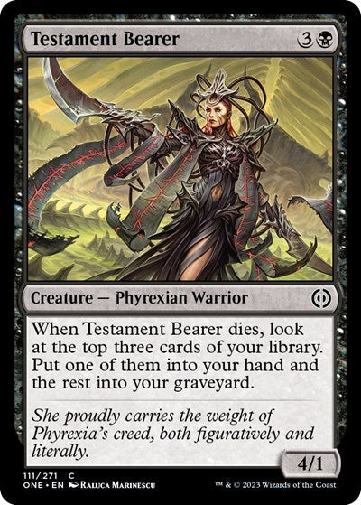 2023 Magic: The Gathering: Phyrexia: All Will Be One (ONE) - Testament Bearer (#111, Common) (, Near Mint)