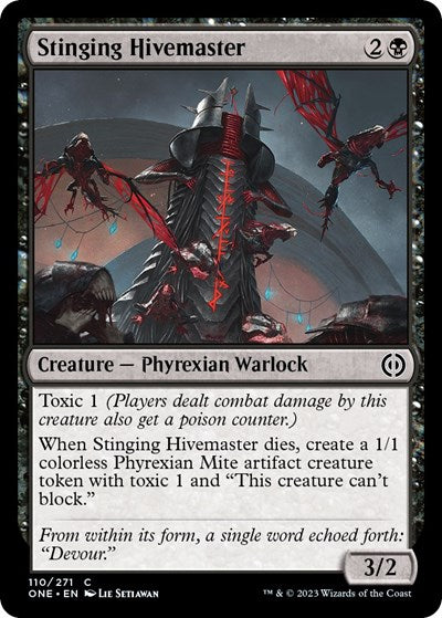 2023 Magic: The Gathering: Phyrexia: All Will Be One (ONE) - Stinging Hivemaster (#110, Common) (, Near Mint)