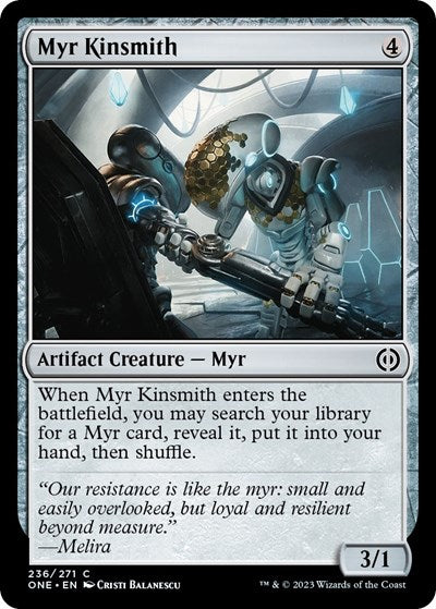 2023 Magic: The Gathering: Phyrexia: All Will Be One (ONE) - Myr Kinsmith (#236, Common) (, Near Mint)