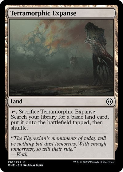 2023 Magic: The Gathering: Phyrexia: All Will Be One (ONE) - Terramorphic Expanse (#261, Common) (, Near Mint)