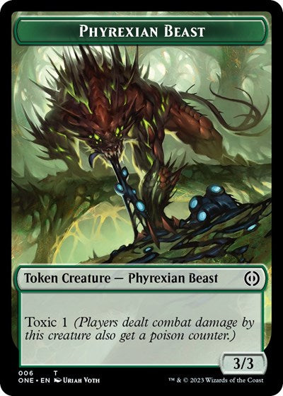 2023 Magic: The Gathering: Phyrexia: All Will Be One (ONE) - Phyrexian Beast Token (#6, T) (, Near Mint)