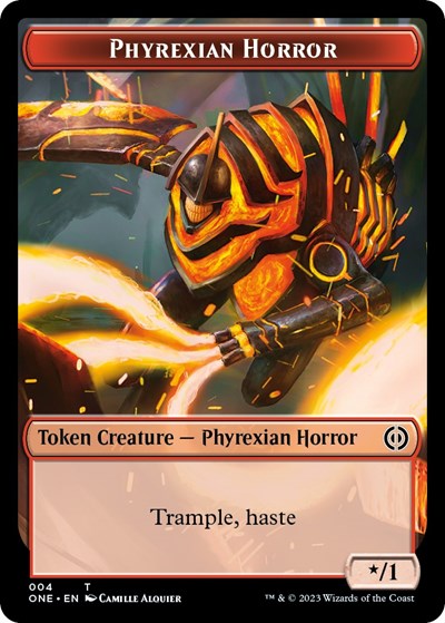 2023 Magic: The Gathering: Phyrexia: All Will Be One (ONE) - Phyrexian Horror Token 004 (#4, T) (, Near Mint)
