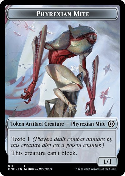 2023 Magic: The Gathering: Phyrexia: All Will Be One (ONE) - Phyrexian Mite Token 011 (#11, T) (, Near Mint)