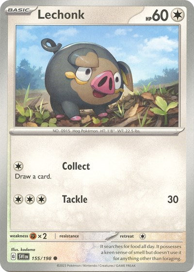 2023 Pokemon: SV01: Scarlet & Violet Base Set (SVI) - Lechonk 155 198 (#155/198, Common) (, Near Mint)