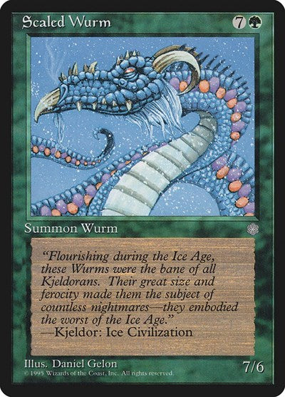 1995 Magic: The Gathering: Ice Age (ICE) - Scaled Wurm (#262, Common) (, Near Mint)