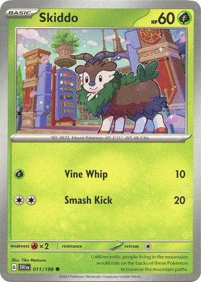 2023 Pokemon: SV01: Scarlet & Violet Base Set (SVI) - Skiddo (#011/198, Common) (, Near Mint)