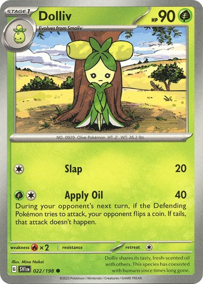 2023 Pokemon: SV01: Scarlet & Violet Base Set (SVI) - Dolliv 022 198 (#022/198, Common) (, Near Mint)