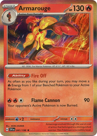 2023 Pokemon: SV01: Scarlet & Violet Base Set (SVI) - Armarouge 041 198 (#041/198, Rare) (Holofoil, Near Mint)