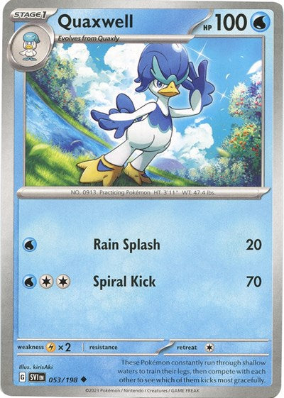 2023 Pokemon: SV01: Scarlet & Violet Base Set (SVI) - Quaxwell (#053/198, Uncommon) (, Near Mint)