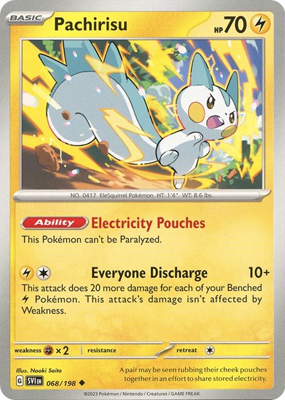 2023 Pokemon: SV01: Scarlet & Violet Base Set (SVI) - Pachirisu 068 198 (#068/198, Uncommon) (, Near Mint)