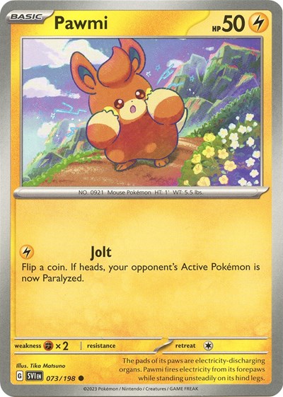 2023 Pokemon: SV01: Scarlet & Violet Base Set (SVI) - Pawmi 073 198 (#073/198, Common) (, Near Mint)
