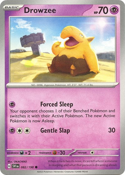 2023 Pokemon: SV01: Scarlet & Violet Base Set (SVI) - Drowzee 082 198 (#082/198, Common) (, Near Mint)