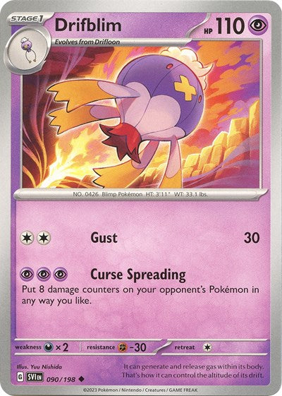 2023 Pokemon: SV01: Scarlet & Violet Base Set (SVI) - Drifblim (#090/198, Uncommon) (, Near Mint)