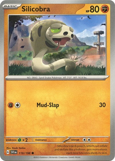 2023 Pokemon: SV01: Scarlet & Violet Base Set (SVI) - Silicobra (#119/198, Common) (, Near Mint)