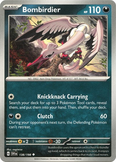 2023 Pokemon: SV01: Scarlet & Violet Base Set (SVI) - Bombirdier 138 198 (#138/198, Uncommon) (, Near Mint)