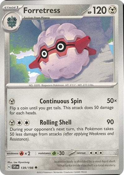 2023 Pokemon: SV01: Scarlet & Violet Base Set (SVI) - Forretress (#139/198, Uncommon) (, Near Mint)