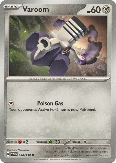2023 Pokemon: SV01: Scarlet & Violet Base Set (SVI) - Varoom 140 198 (#140/198, Common) (, Near Mint)