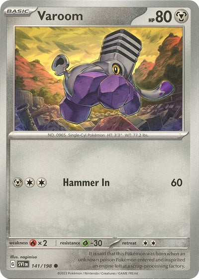 2023 Pokemon: SV01: Scarlet & Violet Base Set (SVI) - Varoom 141 198 (#141/198, Common) (, Near Mint)
