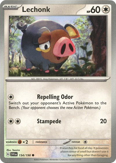 2023 Pokemon: SV01: Scarlet & Violet Base Set (SVI) - Lechonk 154 198 (#154/198, Common) (, Near Mint)
