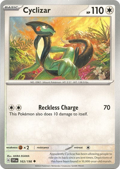 2023 Pokemon: SV01: Scarlet & Violet Base Set (SVI) - Cyclizar 163 198 (#163/198, Uncommon) (, Near Mint)