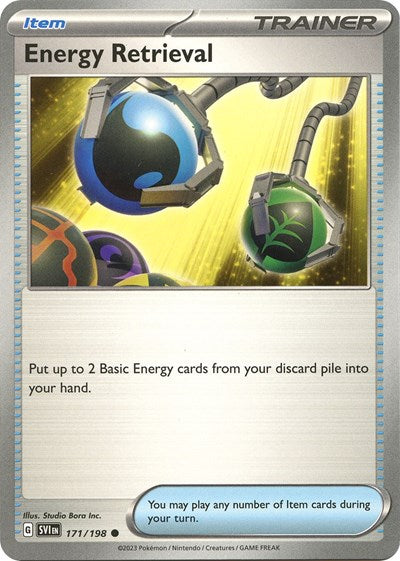 2023 Pokemon: SV01: Scarlet & Violet Base Set (SVI) - Energy Retrieval (#171/198, Common) (, Near Mint)