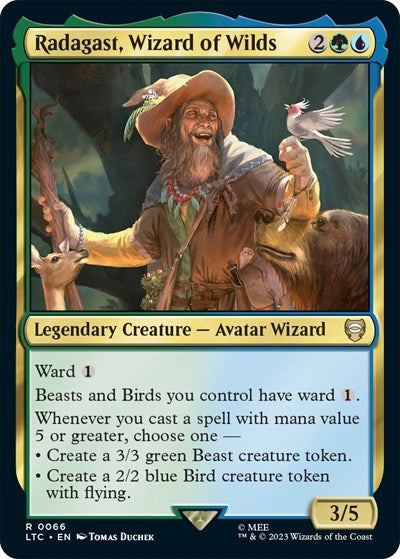 2023 Magic: The Gathering: Commander: The Lord of the Rings: Tales of Middle-earth (LTC) - Radagast Wizard of Wilds (#66, Rare) (, Near Mint)