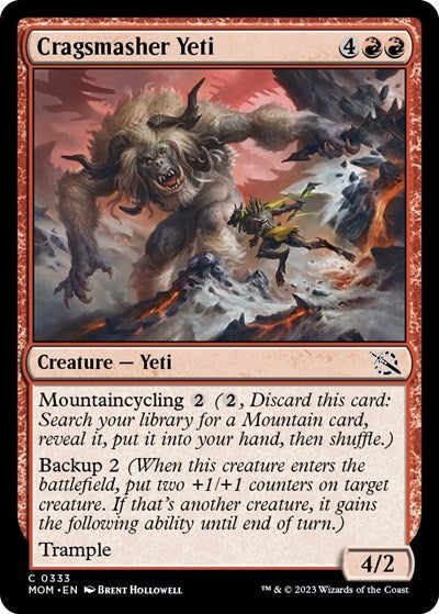2023 Magic: The Gathering: March of the Machine (MOM) - Cragsmasher Yeti (#333, Common) (, Near Mint)