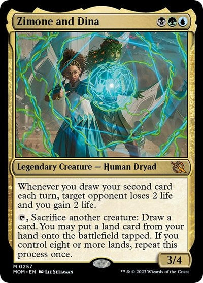 2023 Magic: The Gathering: March of the Machine (MOM) - Zimone and Dina (#257, Mythic Rare) (, Lightly Played)