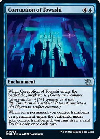 2023 Magic: The Gathering: March of the Machine (MOM) - Corruption of Towashi (#53, Uncommon) (, Near Mint)