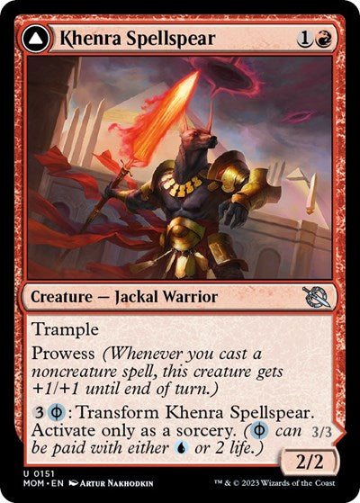 2023 Magic: The Gathering: March of the Machine (MOM) - Khenra Spellspear (#151, Uncommon) (, Lightly Played)